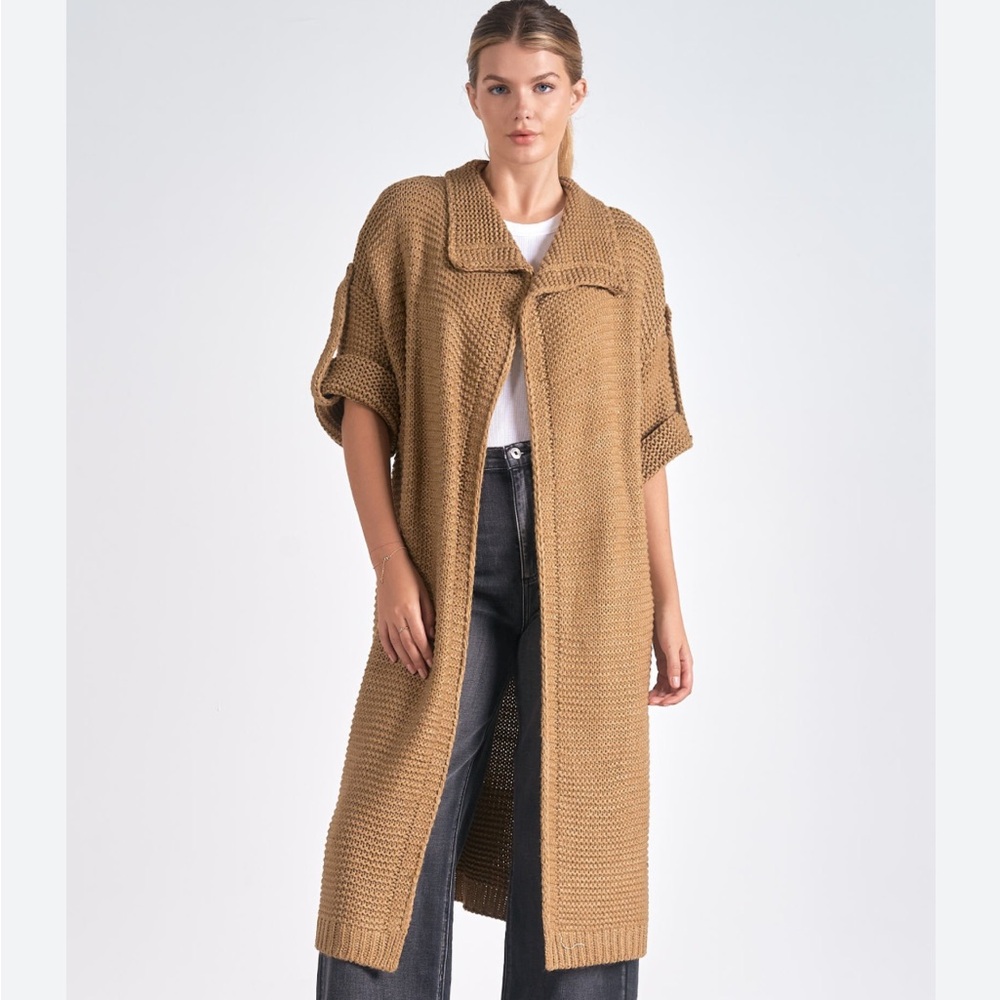 ELAN oversized Knit Long Cardigan One Size fits Most NWT!